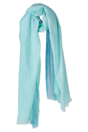 100% Cotton Rain print Scarf | SKY BLUE | 0481A1