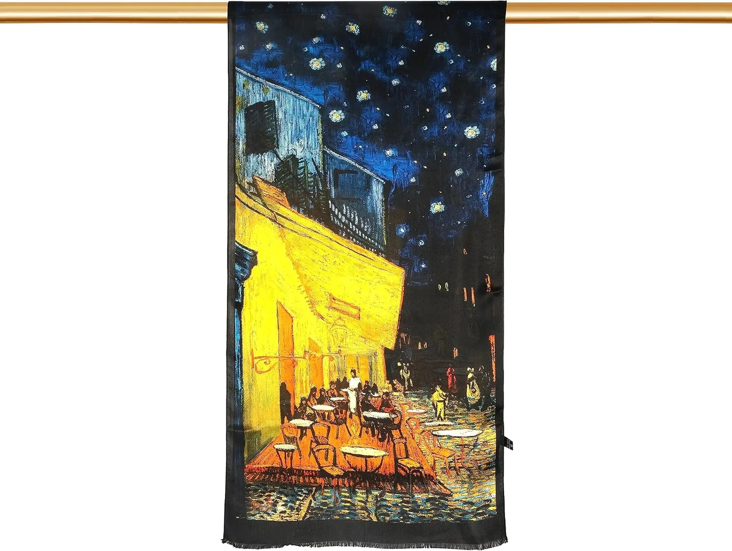 100% Mulberry Silk Scarf for Women, Silk Hair Scarf, Famous Art Design Silk Head Scarf Printed 16"x64"