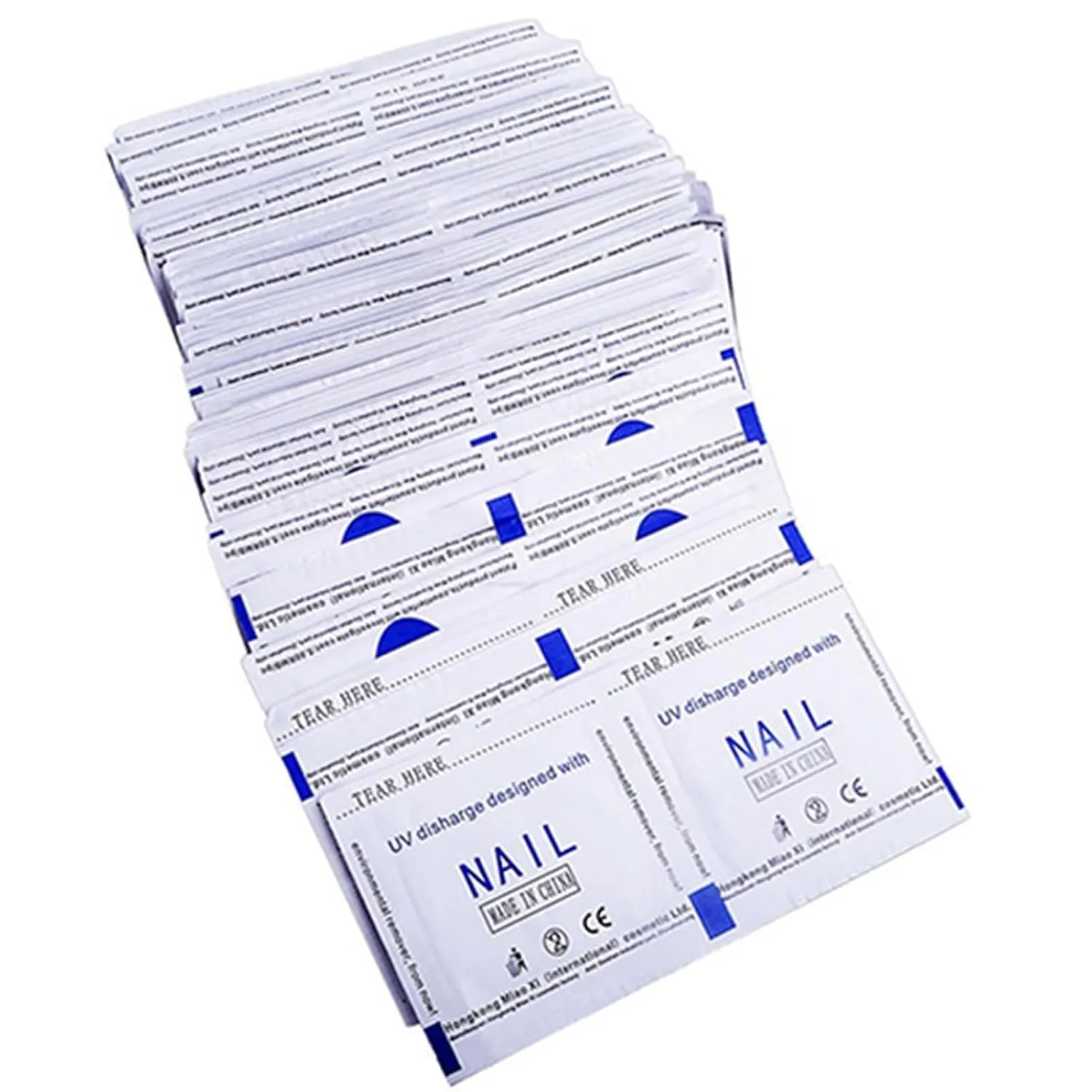 100 Pcs Quick Gel Polish Remover Bags Pads Foil Makeup Nail Art Cleaner Flimikun