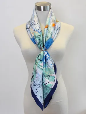 100% Pure Mulberry Silk Scarf - 35" Large Square Lightweight Headscarf – Women’s Hair Wraps Shawl With Gift Packed