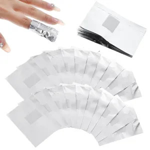 1000 Pcs Nail Foil Wraps, Nail Polish Remover Aluminium Gel Soak Off Foils Finger Nails Polish Remover Cotton Pads Removal Tool for Removing Nails Polishes