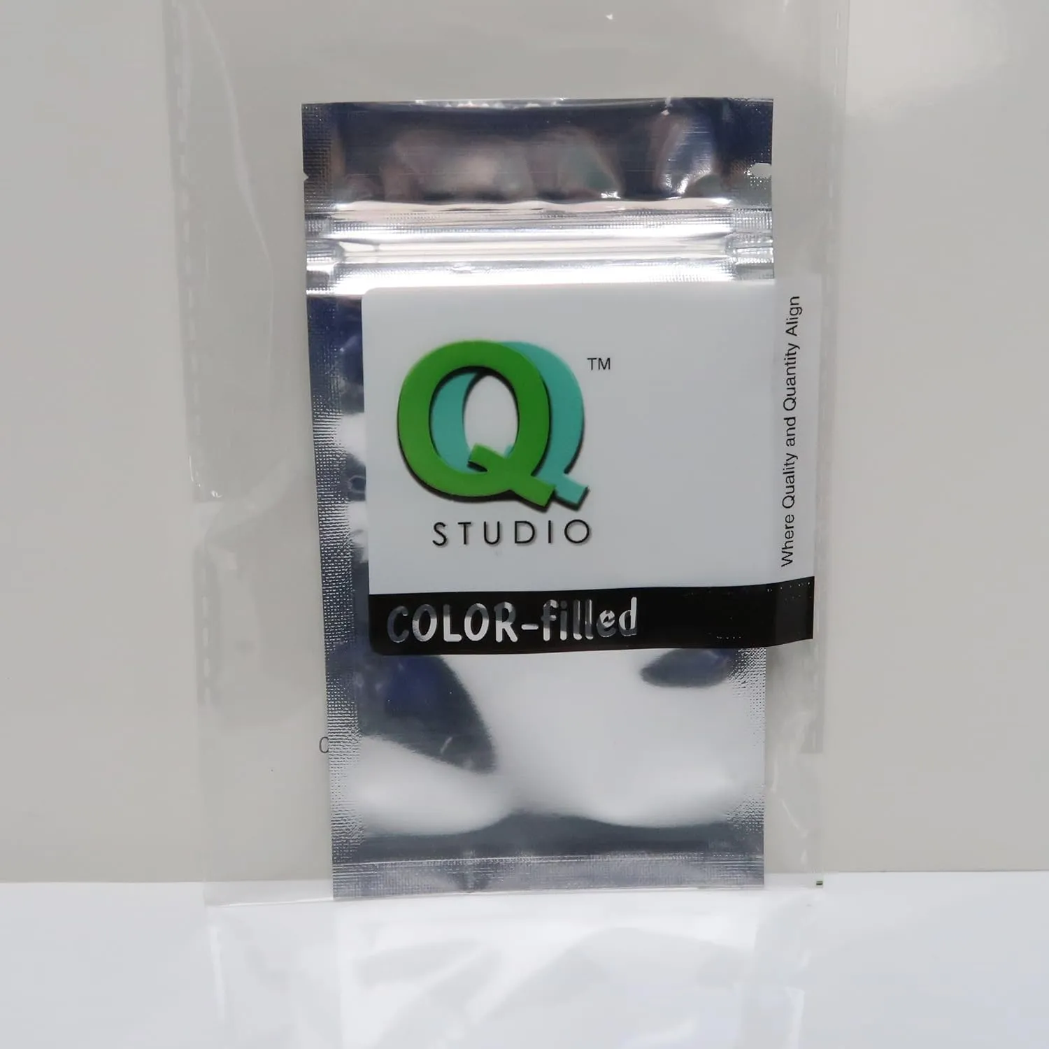 100PCS Clear/Silver Metallic Mylar Foil Flat QuickQlick™ Zip Top Bags 7x13cm (2.7x5.1")