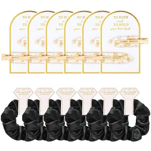 12 PCS Bridesmaid Proposal Gifts Bridesmaid Hair Clips Bridesmaid Scrunchies Bridal Shower Gifts Silk Satin Soft Hair Accessories Bridesmaid Wedding Favor Women Girls