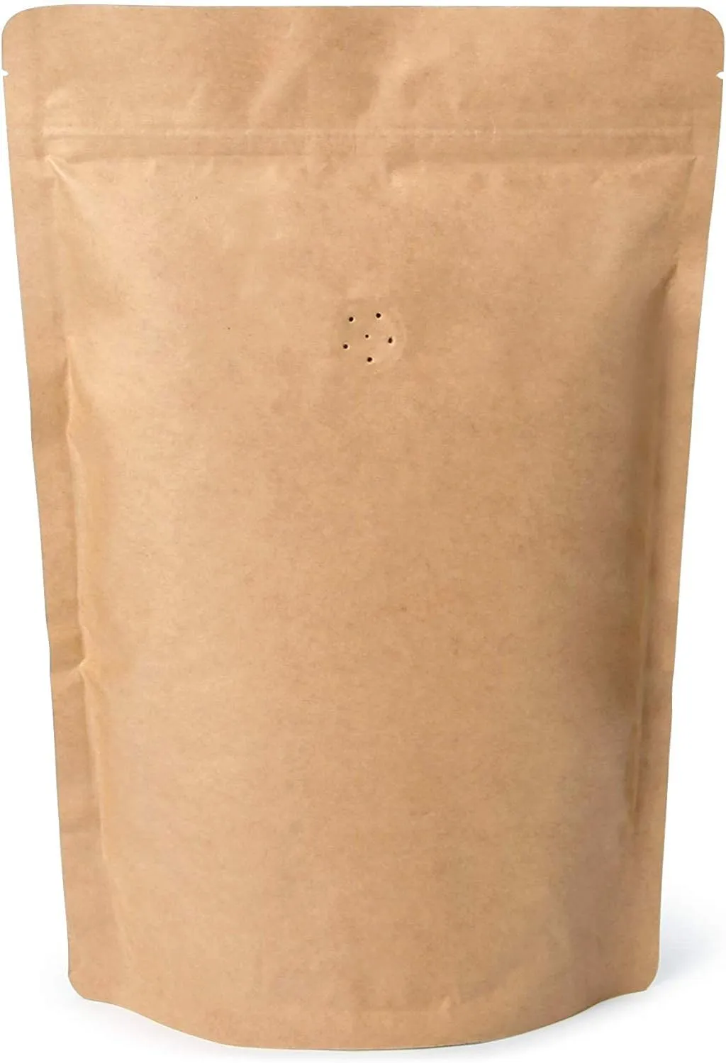 12oz Coffee Bags 100 Pieces - High Barrier Natural Kraft Paper Stand up Ziplock Pouches Bags with Valve & Zipper (100 Pcs, 12 Ounce/340 Gram/0.75 lb)