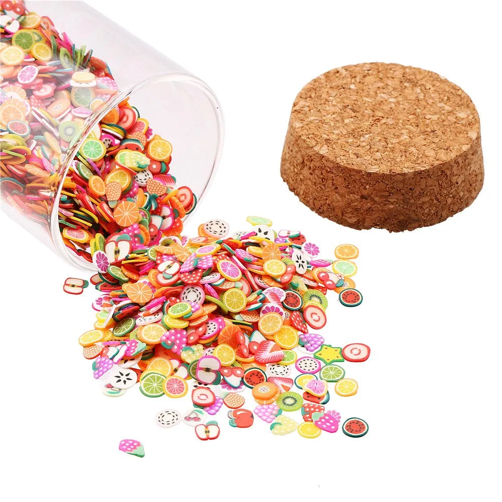 1/4 Inch 3200 Pieces Mini 3D Fruit Slices for Slime Crafts Nail Art and Face tion
