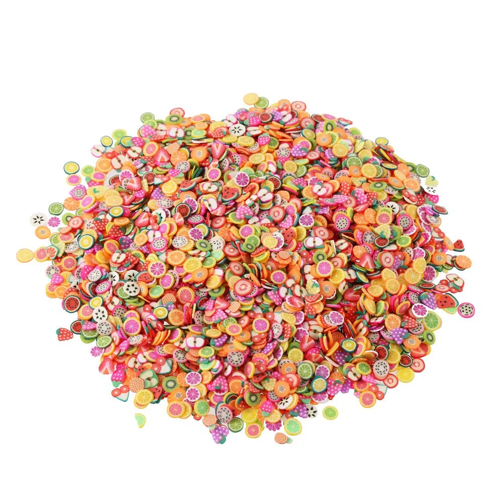 1/4 Inch 3200 Pieces Mini 3D Fruit Slices for Slime Crafts Nail Art and Face tion