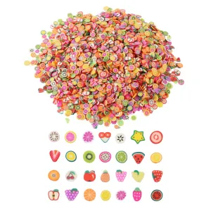 1/4 Inch 3200 Pieces Mini 3D Fruit Slices for Slime Crafts Nail Art and Face tion