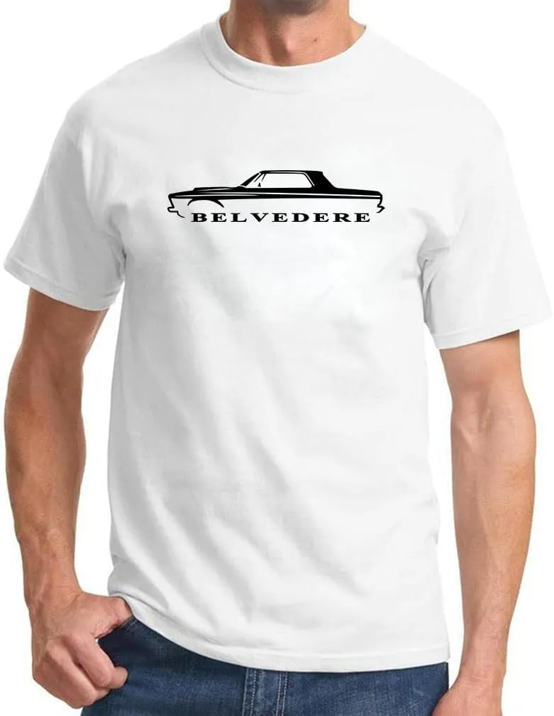 1963 Plymouth Belvedere Hardtop Classic Outline Design Print Tshirt