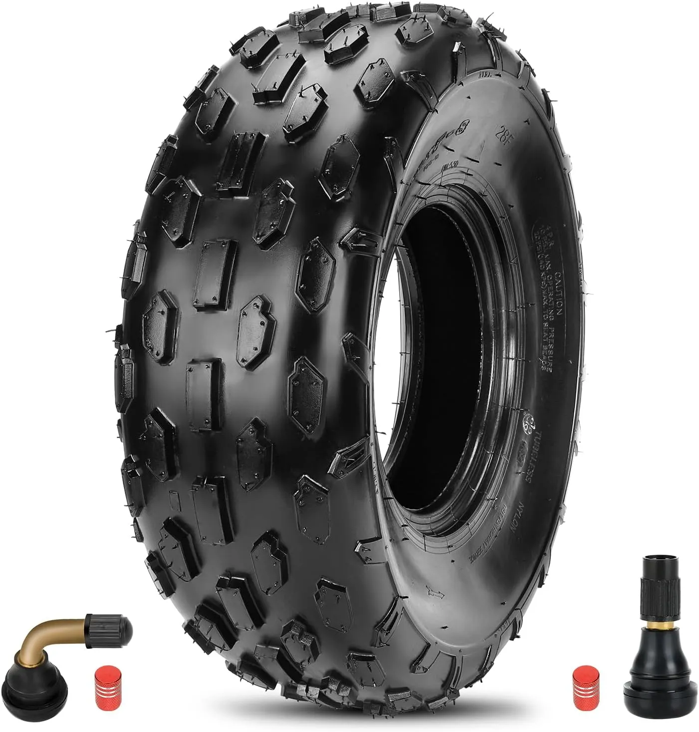 19x7-8 Mini Bike Knobby Tires Compatible with Baja Warrior MB165 MB200 Coleman CT200U BT200X Axis M200 Trailmaster Massimo Coolster 110cc 125cc ATV Quad 4 Wheeler UTV Go Kart Replacement Parts