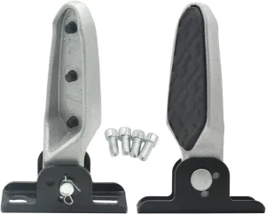 2 Pieces Bike Rear Pedals Folding Bike Pegs Easy to Install Metal Anti Slip Foot Plates for Motorcycle Electric Bicycle