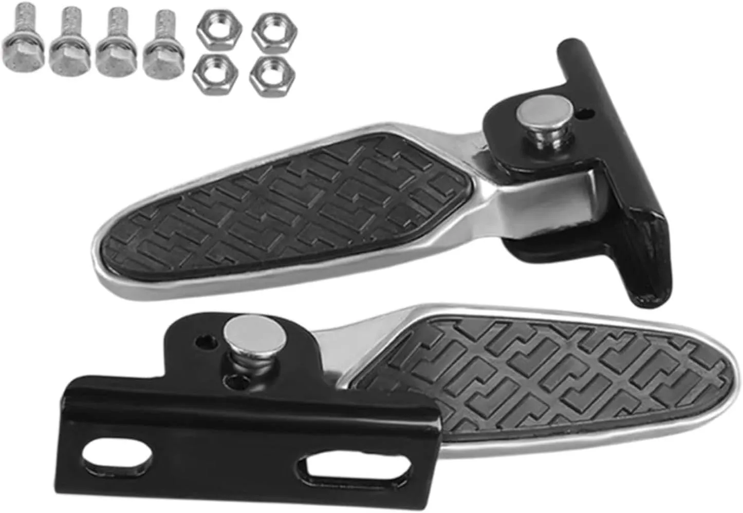 2 Pieces Electric Bike Pedals Foldable Foot Pegs Aluminum Alloy Anti Slip Scooter Pedals for Mountain Bike (Pack of 2)
