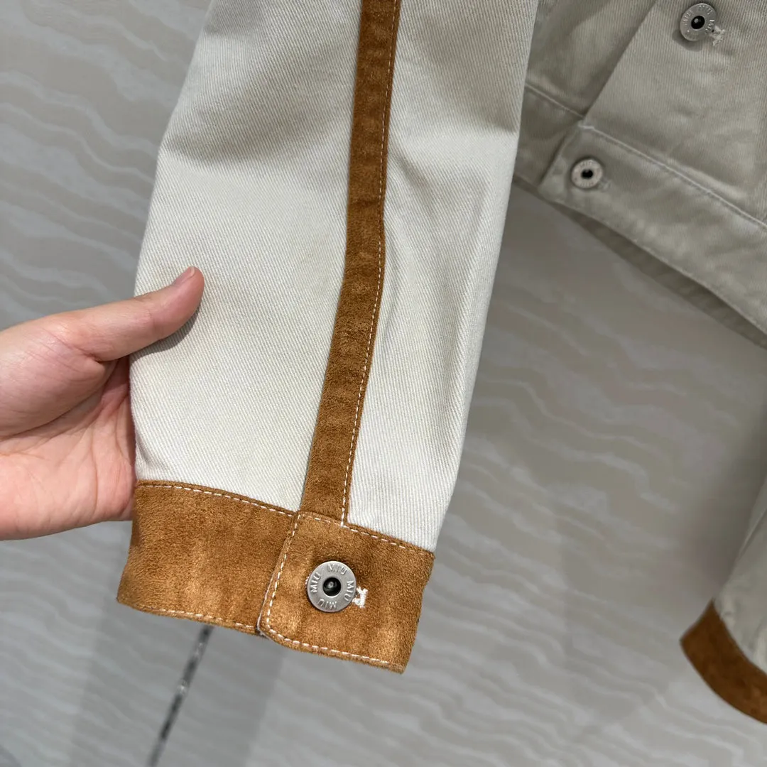 25 new contrast color hemming denim jacket   same style denim shorts
