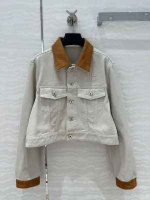 25 new contrast color hemming denim jacket   same style denim shorts