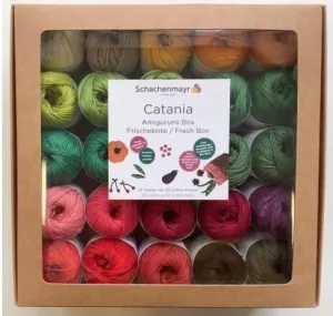 25 Skein (SMC) Catania Originals - Schachenmayr 100% Mercerized Cotton Yarn 17,63 Oz (20gx25 Skein) / 1375 Yrds (1250 m) Amigurumi Yarn Fine-Sport 2 (Box 3 - Fresh Box)