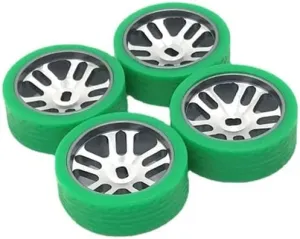 284131 K989 Iw04m Mosquito Car 1/28 RC Car, Metal Upgraded Racing Wheels & Pattern Soft Tire Skin, Candy Color Tire Skin ( Color : Green )
