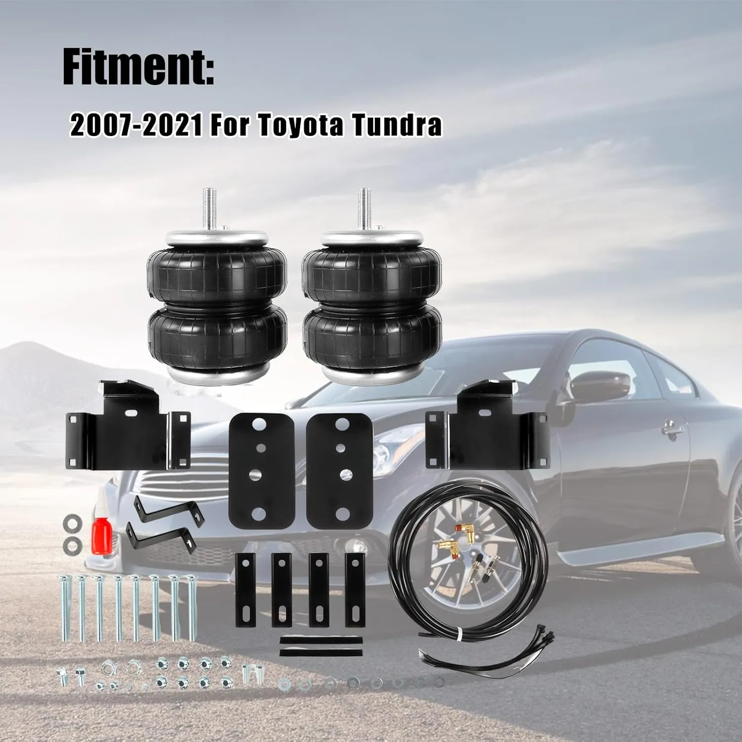 2pcs W217602445 Air bags suspension kit TR2445 Replacement for Toyota Tundra 2WD 4WD 2007-2021 5000 lbs After-Market Parts