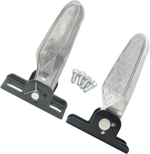 2X Bike Rear Pedals Foldable Foot Pegs Easy Installation Foot Plates Pedals Folding Bike Pegs for Motorcycle Replacement