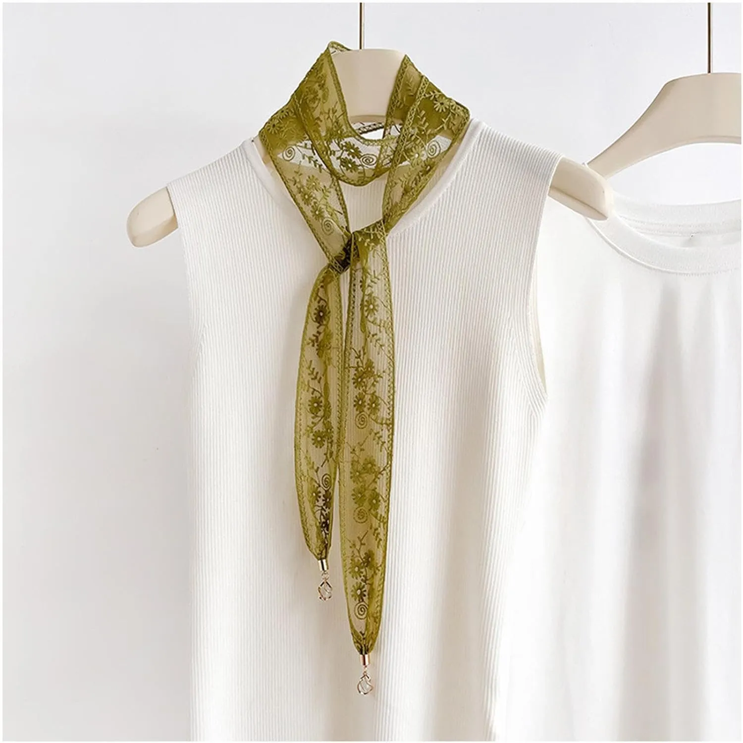3pcs Lace Headscarf Hair Scarf, Neckscarf Handbag Handle Wrap Ribbon Scarf Neckerchief