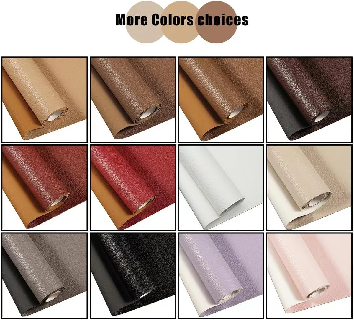 53.9x16.9 Inch Clay Brown Upholstery Faux Leather Fabric Vinyl Rolls for Furniture Cover Reupholster Sofa Chairs Cushiones Earrings Hair Bows Decorations