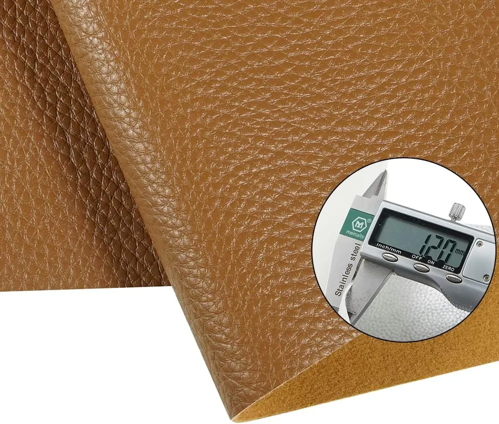 53.9x16.9 Inch Clay Brown Upholstery Faux Leather Fabric Vinyl Rolls for Furniture Cover Reupholster Sofa Chairs Cushiones Earrings Hair Bows Decorations
