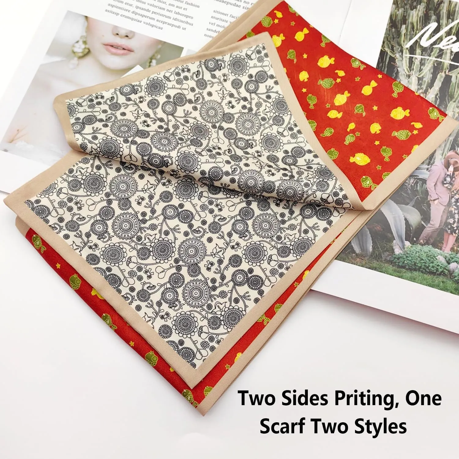 59" Long Silk Like Scarf Fashion Hair Head Scarf for Women Satin Head Hair Handbag Scarf Belt Purse Accessories…