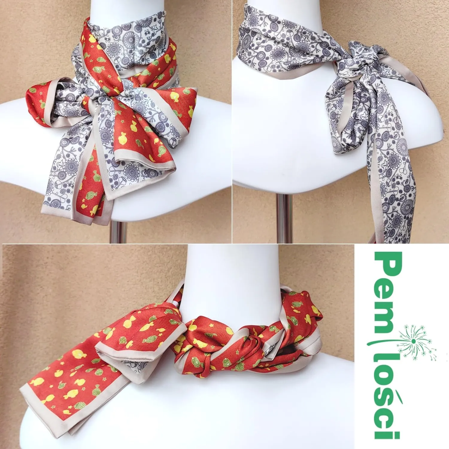 59" Long Silk Like Scarf Fashion Hair Head Scarf for Women Satin Head Hair Handbag Scarf Belt Purse Accessories…