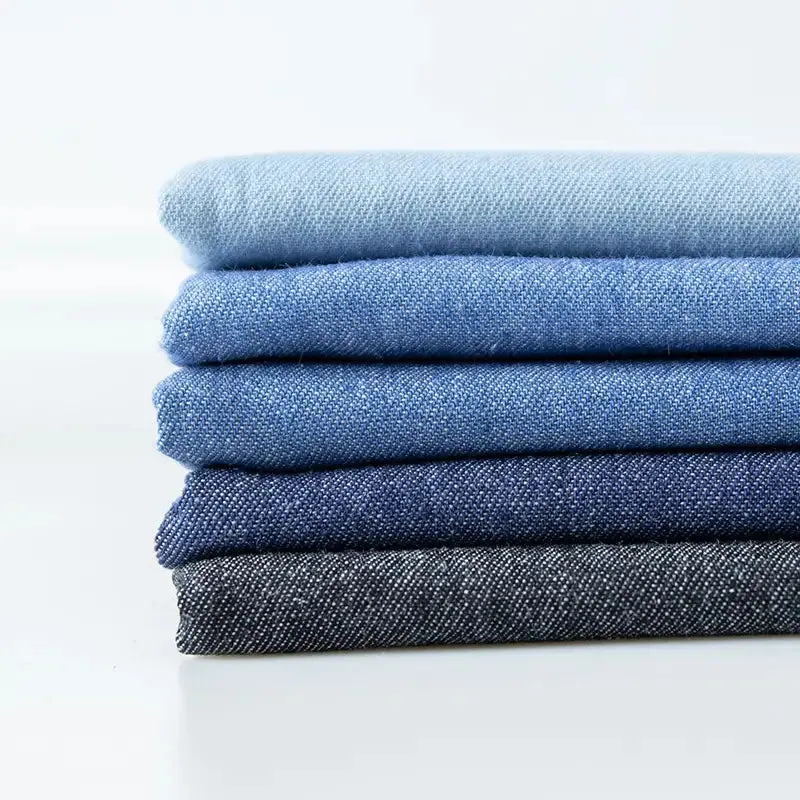 6oz Washed Denim Fabric By The Yard|Soft Cotton Denim Material|Blue Jeans Material