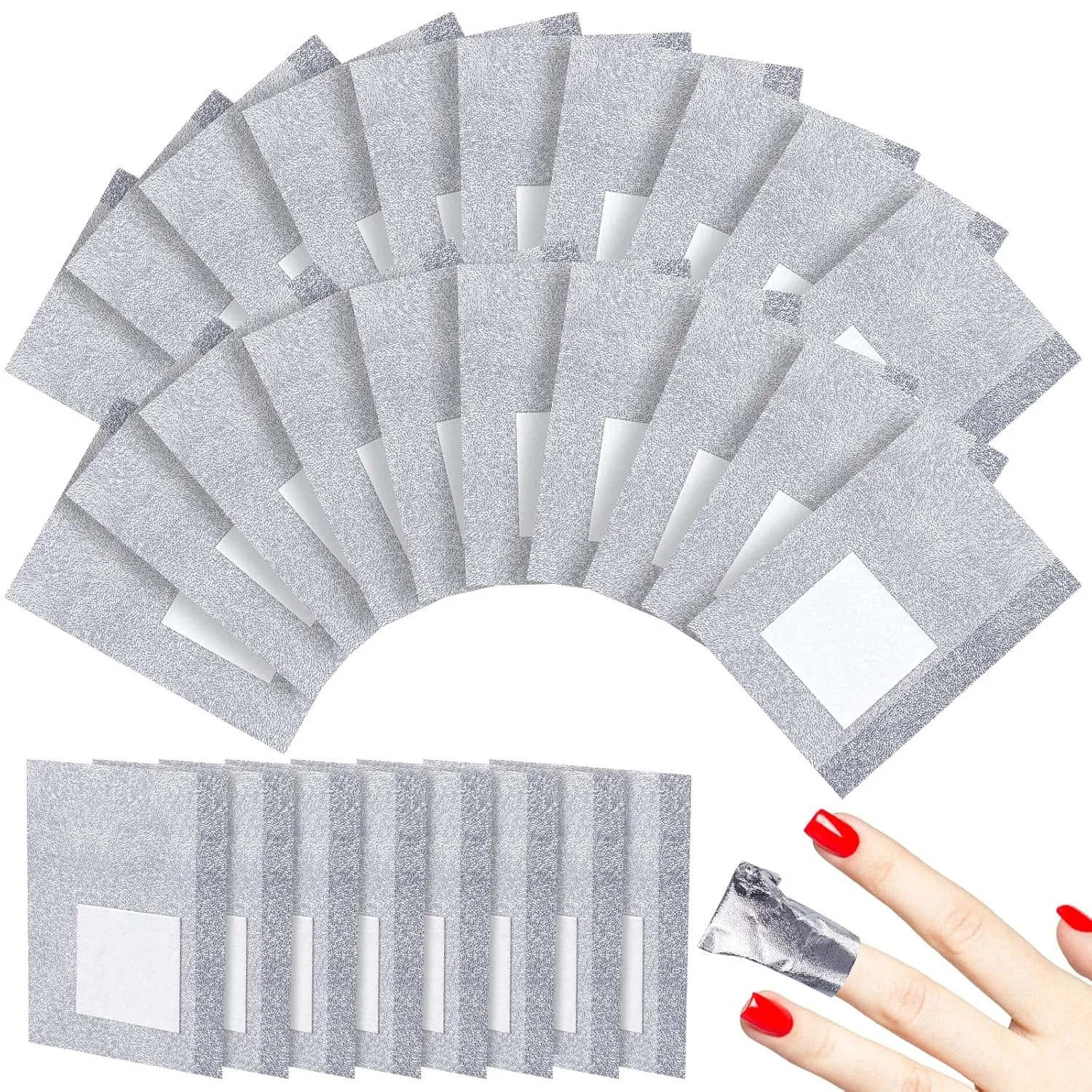 700PCS Nail Polish Remover Wraps, Nail Foil Gel Polish Remover with Pre-Attached Lint-Free Cotton Pads, Non Acetone Soak Off Gel Remover for Home Professional Removal