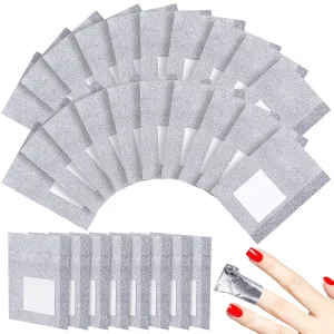 700PCS Nail Polish Remover Wraps, Nail Foil Gel Polish Remover with Pre-Attached Lint-Free Cotton Pads, Non Acetone Soak Off Gel Remover for Home Professional Removal