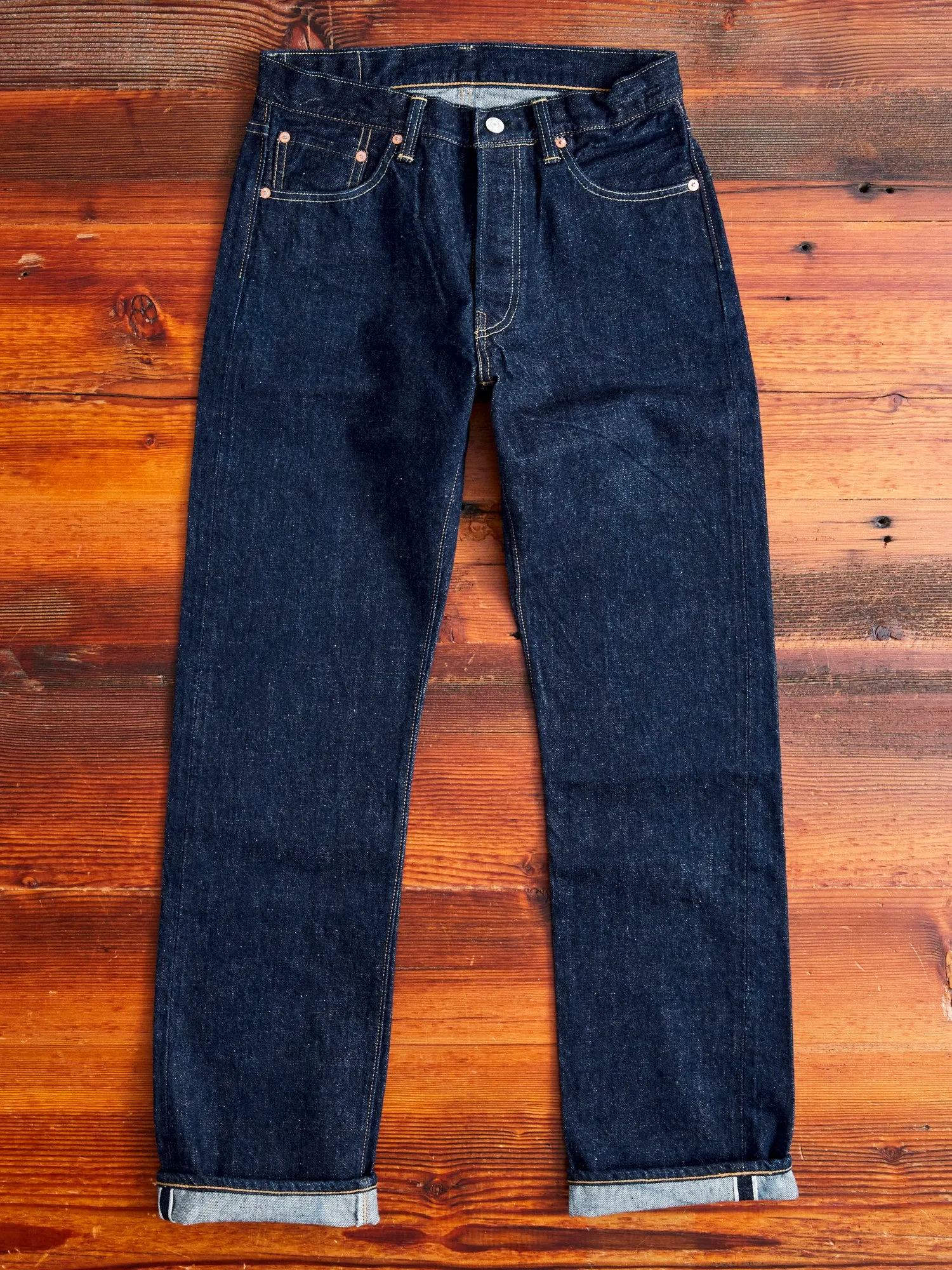 800XX 14.5oz Rinsed Selvedge Denim - Regular Straight Fit