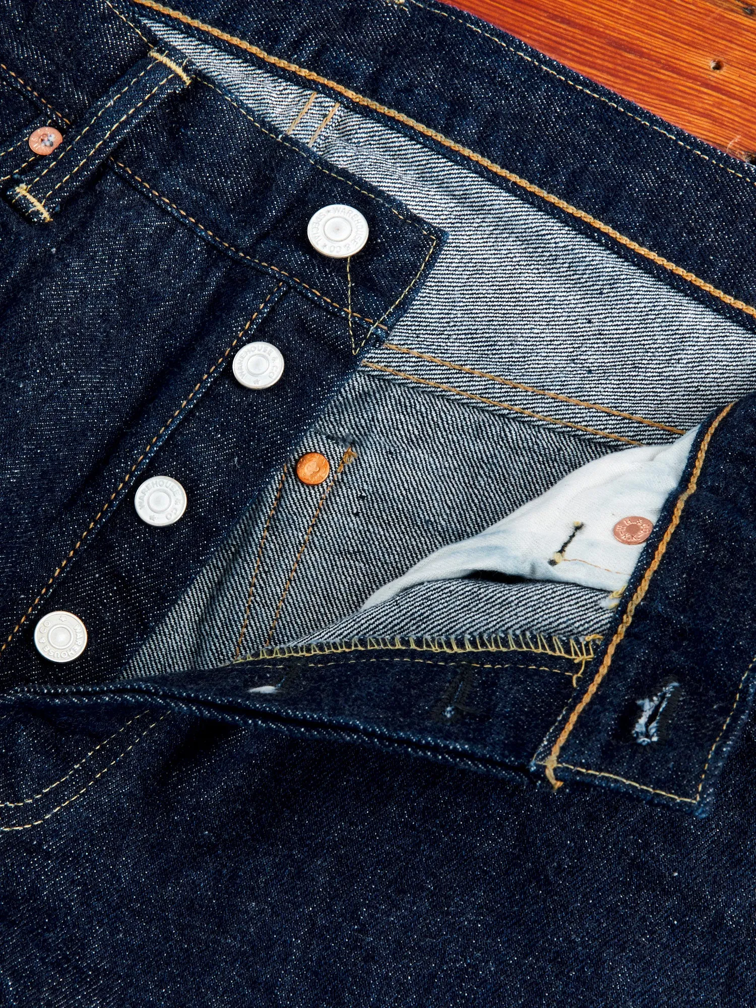 800XX 14.5oz Rinsed Selvedge Denim - Regular Straight Fit