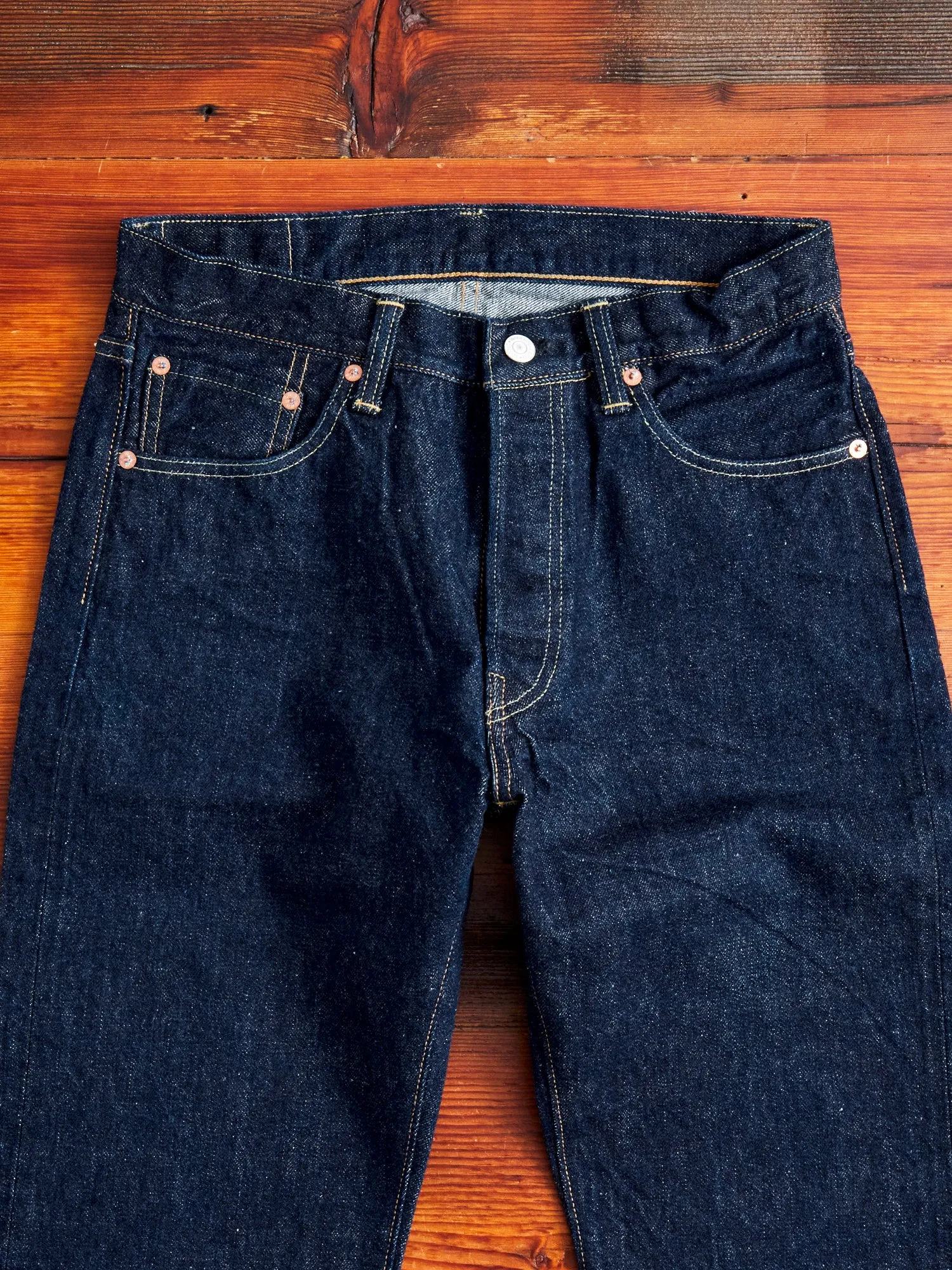800XX 14.5oz Rinsed Selvedge Denim - Regular Straight Fit
