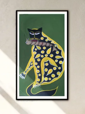 A Cat in Kalighat by Uttam Chitrakar