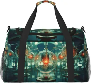 abstraction biology chemistry4 print Overnight Bags for Women and Men Shoulder Bag Carry On Bag for Traveling Travel Essentials