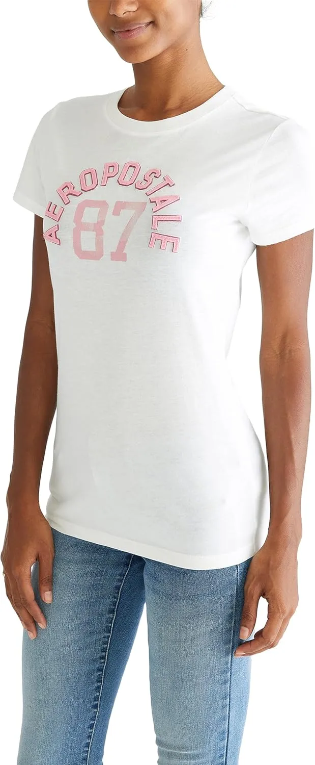 AEROPOSTALE Women's Arch Short Sleeve Graphic Tee