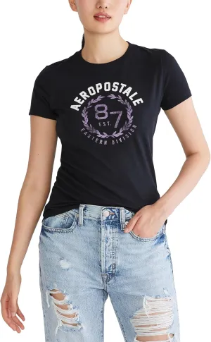 AEROPOSTALE Women's Arch Short Sleeve Graphic Tee
