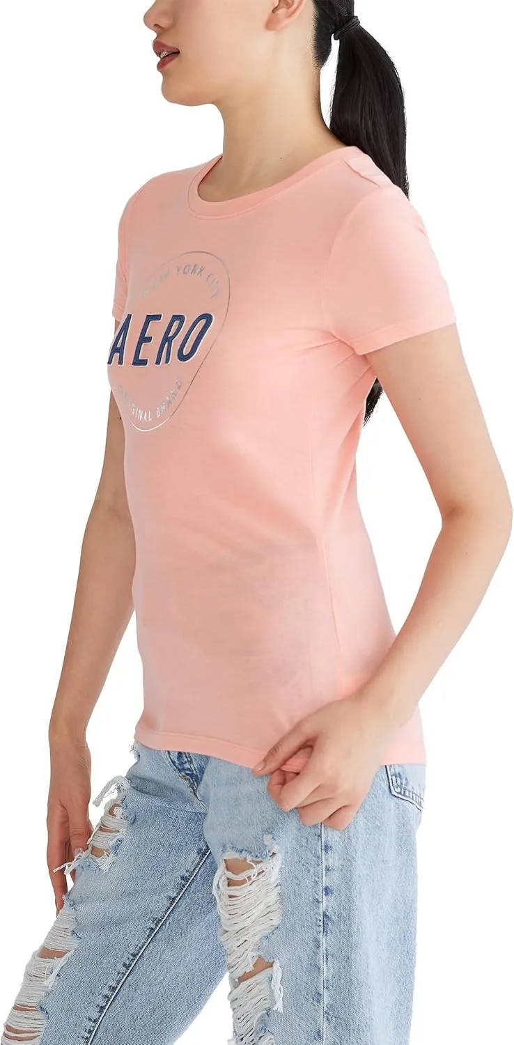 AEROPOSTALE Women's Circle Short Sleeve Graphic Tee