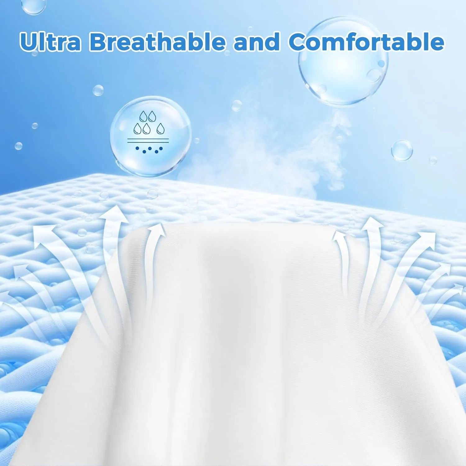 ALAGEO White Floral Gold Pollen Cooling Blankets for Hot Sleepers, Summer Blanket for Night Sweats, Lightweight Breathable Ice Cold Blanket for Bed Couch Sofa, 60x80inch, Light Blue
