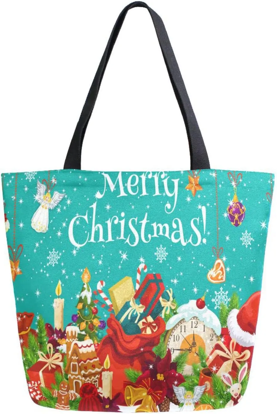 ALAZA Canvas Tote Bag Large Women Casual Shoulder Bag Handbag For Outdoors Holiday Weekender Travel