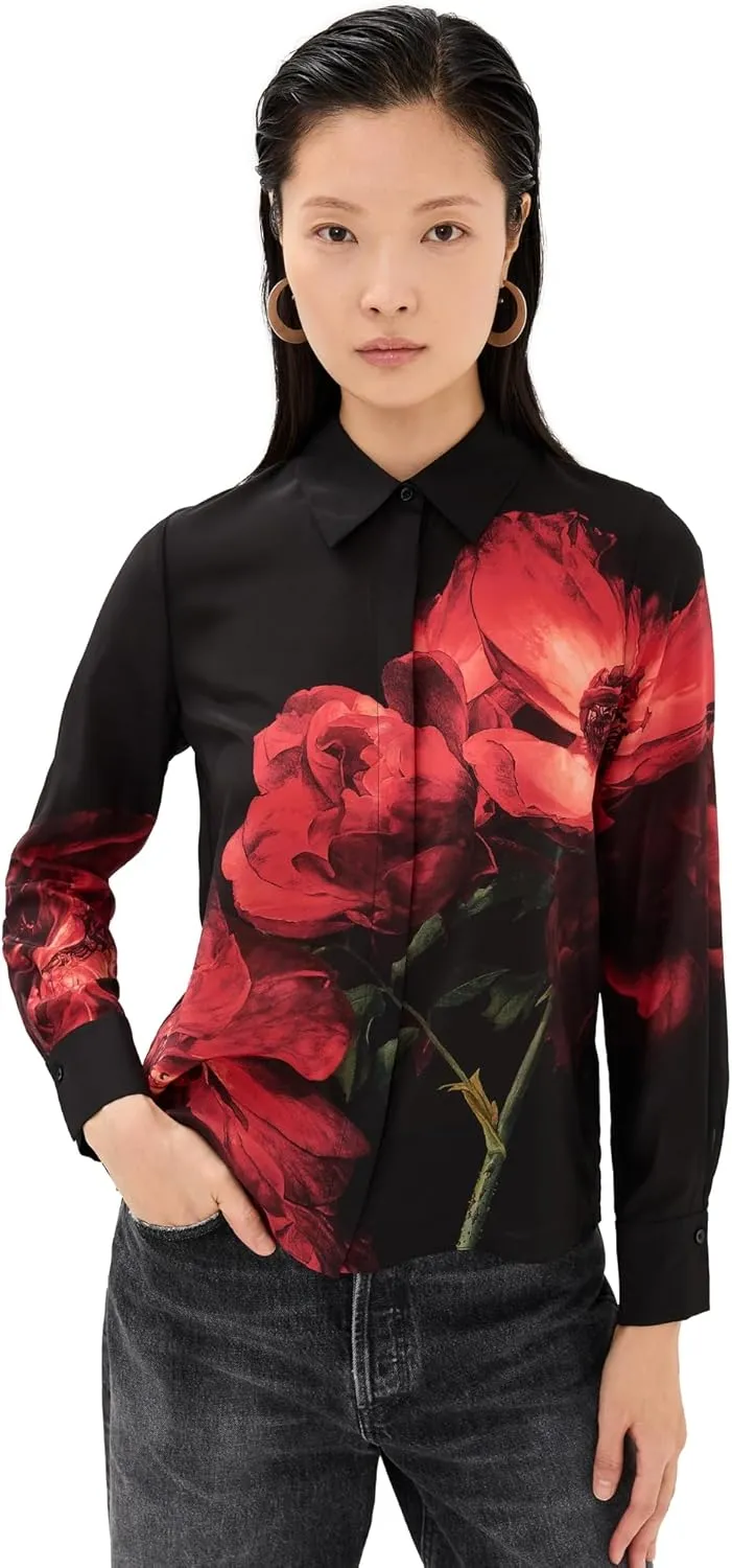 alice   olivia Women's Brady Slim Button Down Shirt