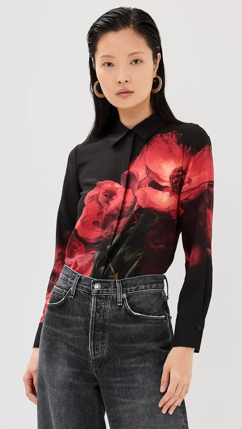 alice   olivia Women's Brady Slim Button Down Shirt