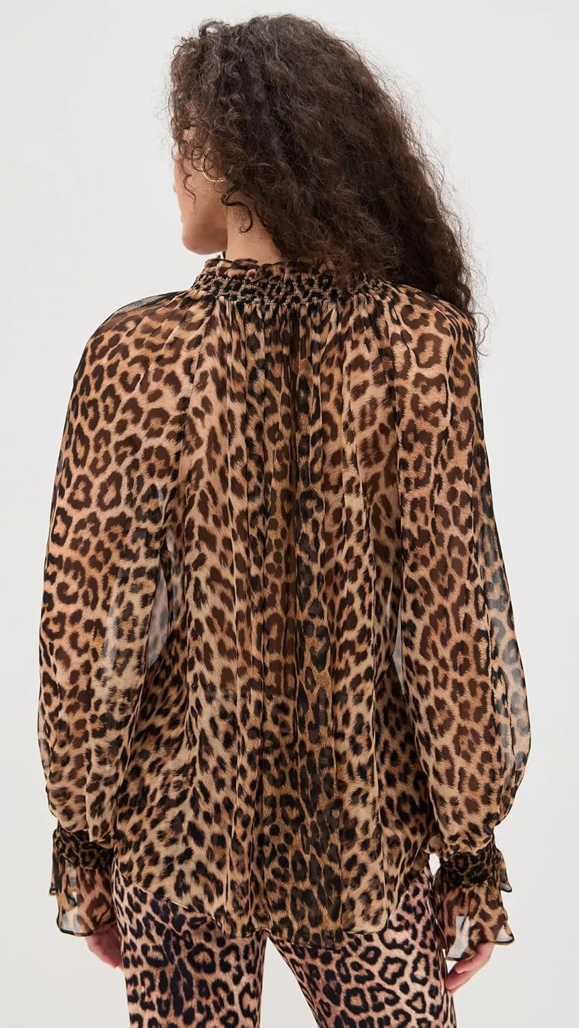 alice   olivia Women's Norah Tie Sleeve Peasant Blouse