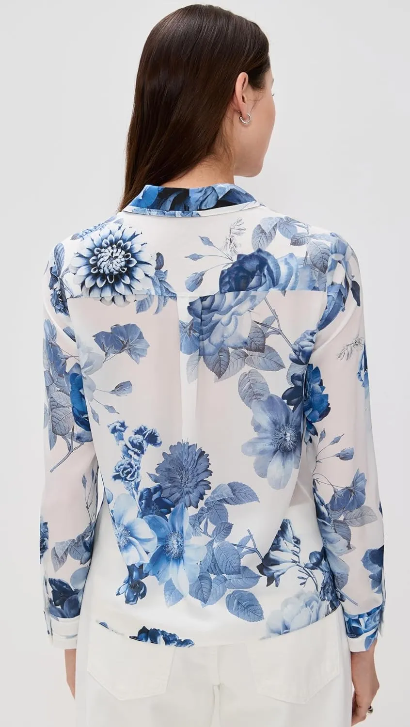 alice   olivia Women's Willa Relaxed Placket Top