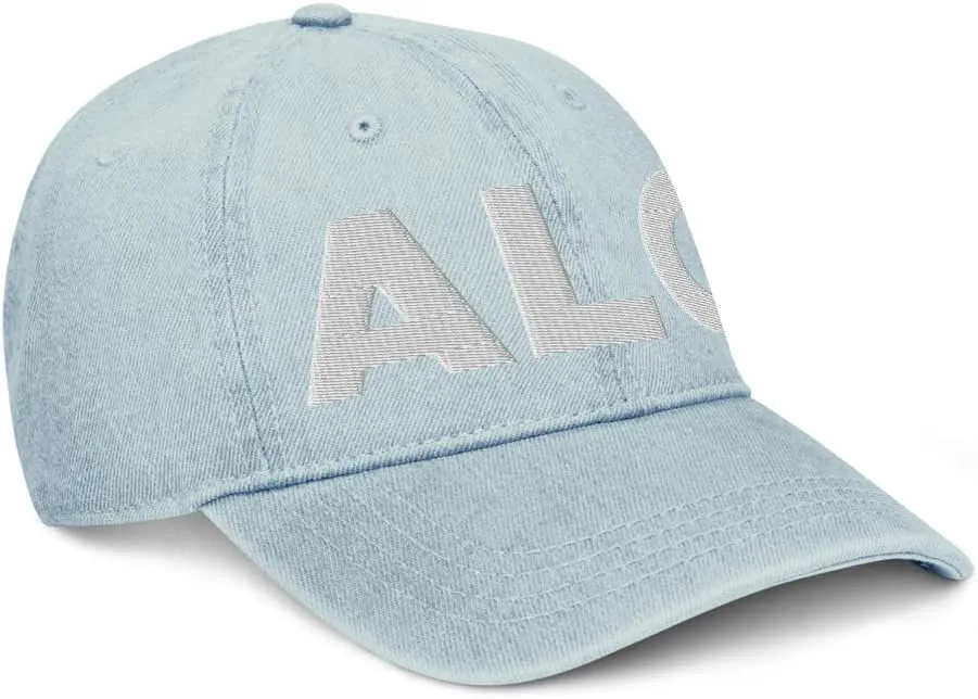 ALO Airport Hat (Embroidered Denim Cap) Flying to Waterloo Airport Gift