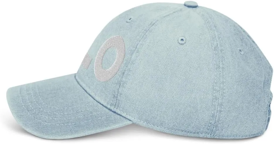 ALO Airport Hat (Embroidered Denim Cap) Flying to Waterloo Airport Gift
