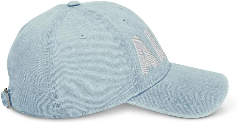 ALO Airport Hat (Embroidered Denim Cap) Flying to Waterloo Airport Gift