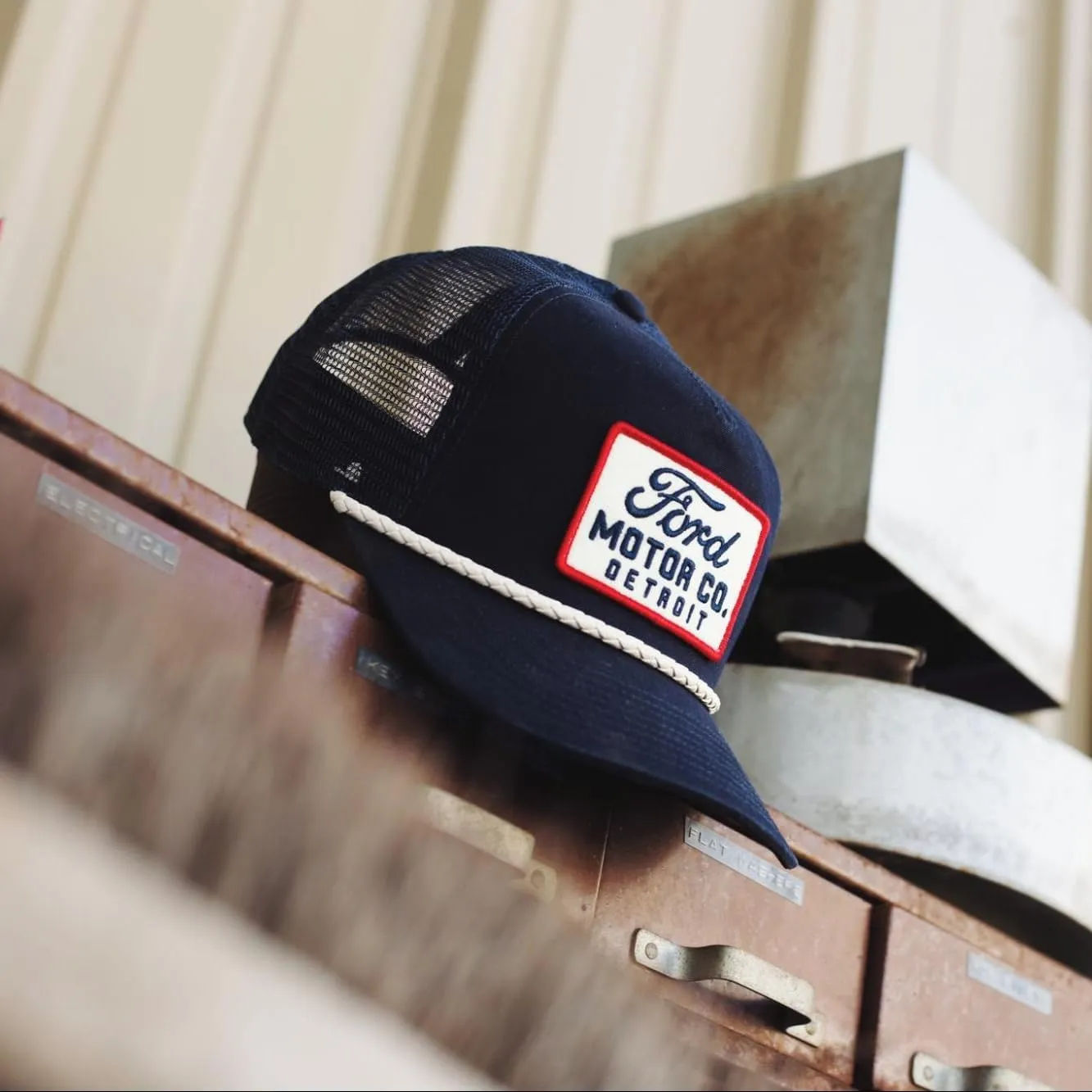 AMERICAN NEEDLE Ford Motors Patch Unisex Adjustable Snapback Baseball Hat
