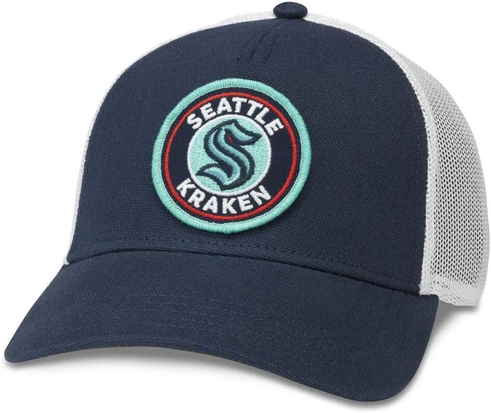 AMERICAN NEEDLE Valin NHL Hockey Team Adjustable Snapback Baseball Trucker Hat, Valin Collection