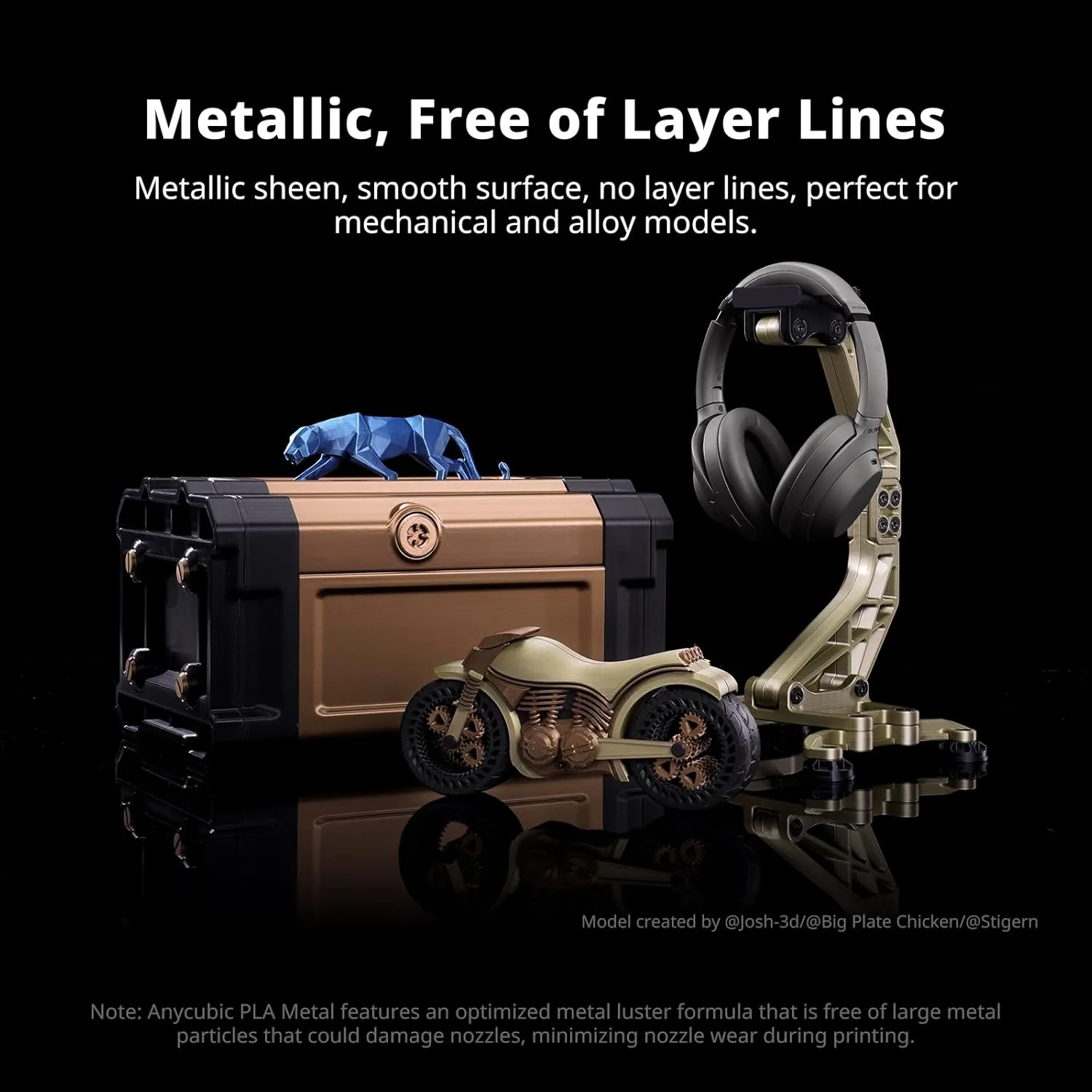 ANYCUBIC Silk Filament, Metal-Like PLA Shiny Clog-Free 3D Printer Filament Metallic PLA 1.75mm Dimensional Accuracy  /- 0.02mm, 1KG Spool (2.2 lbs), Metal Champaign