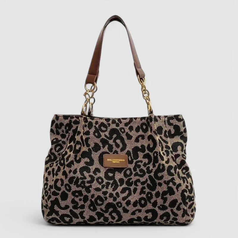 Aria | Leopard Canvas Tote